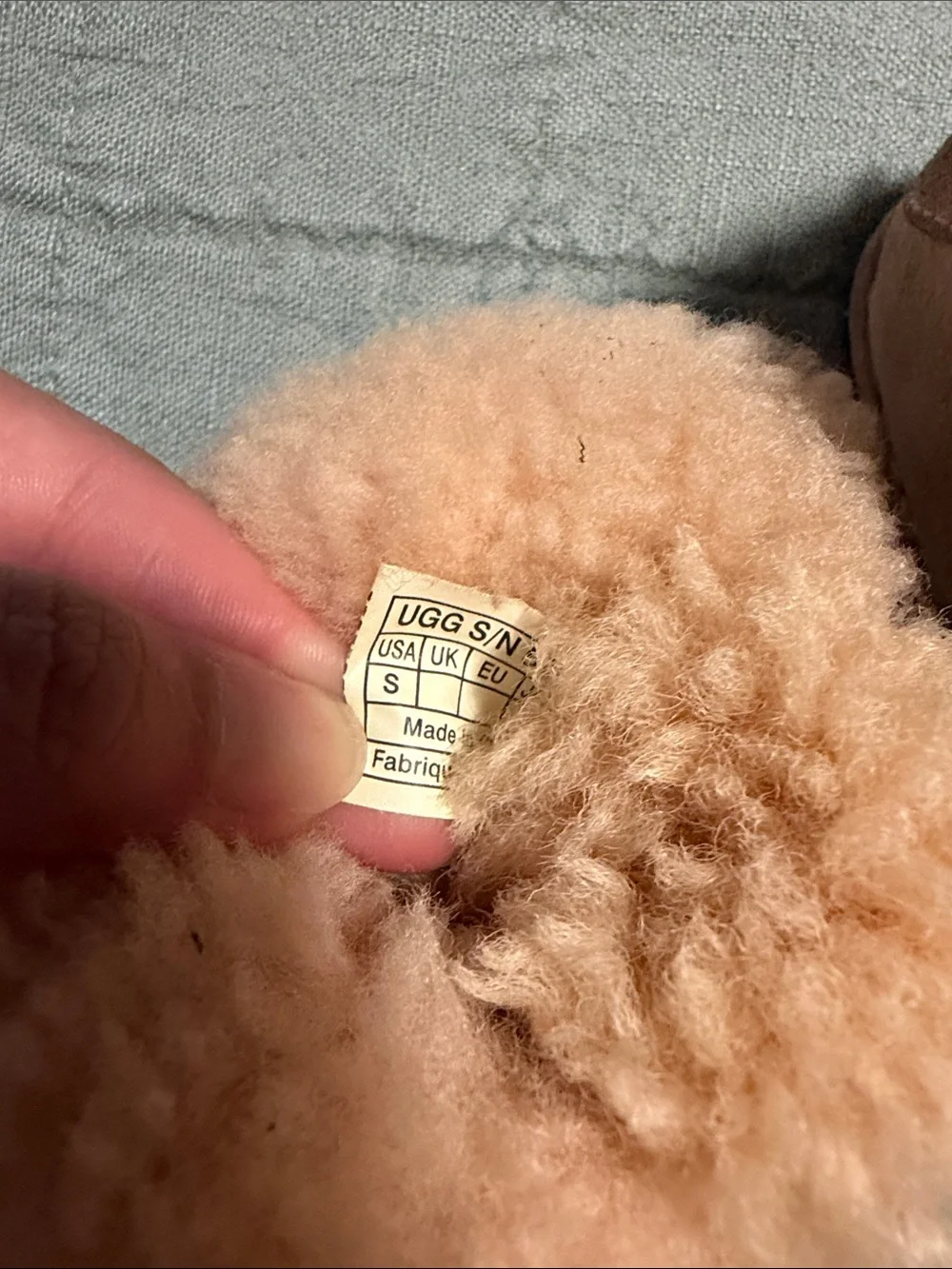 UGG Peach Suede Shearling Kids Slippers